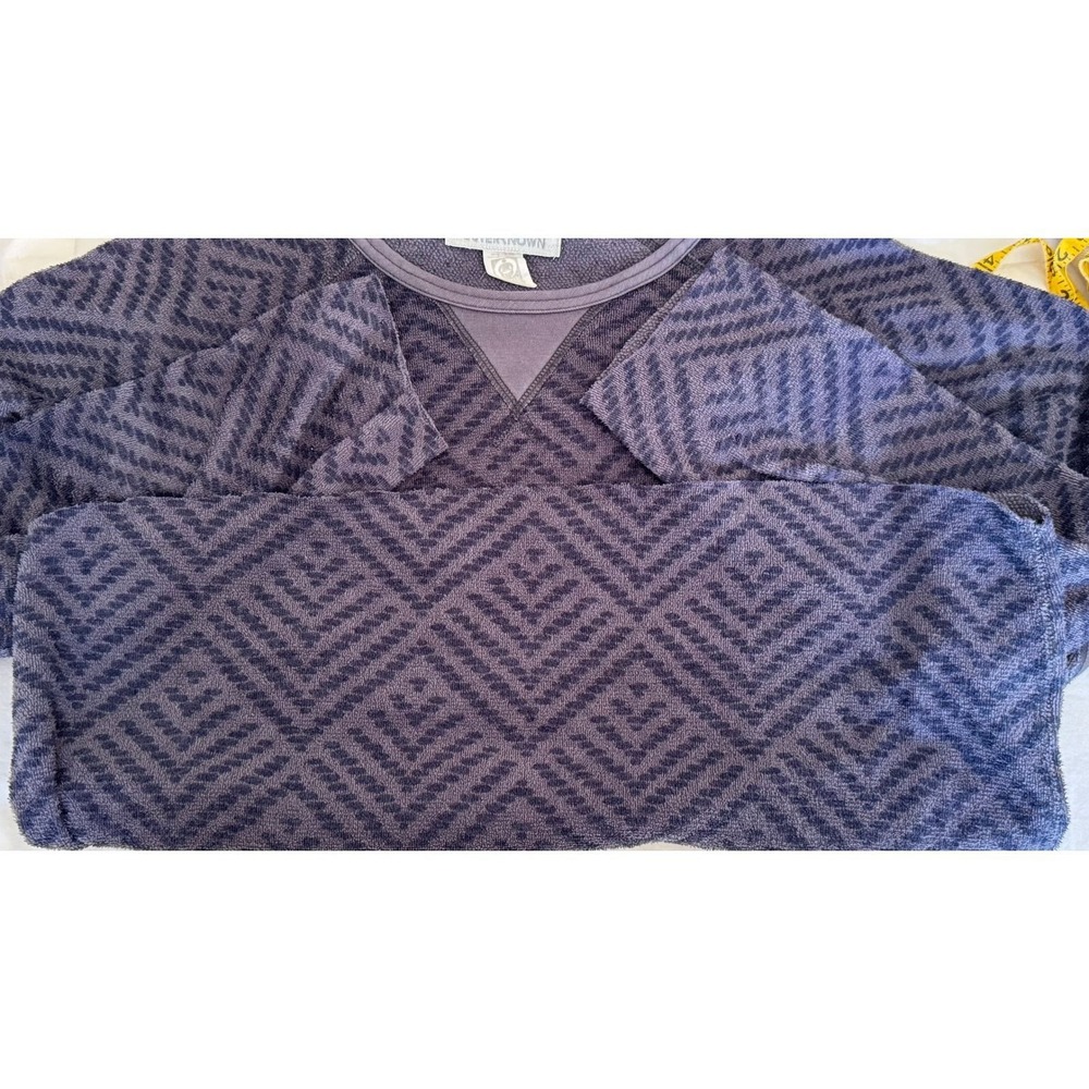 Outerknown Lowtide Crew Long Sleeve Raglan Shirt L Pocket French Terry Coastal - Picture 7 of 7